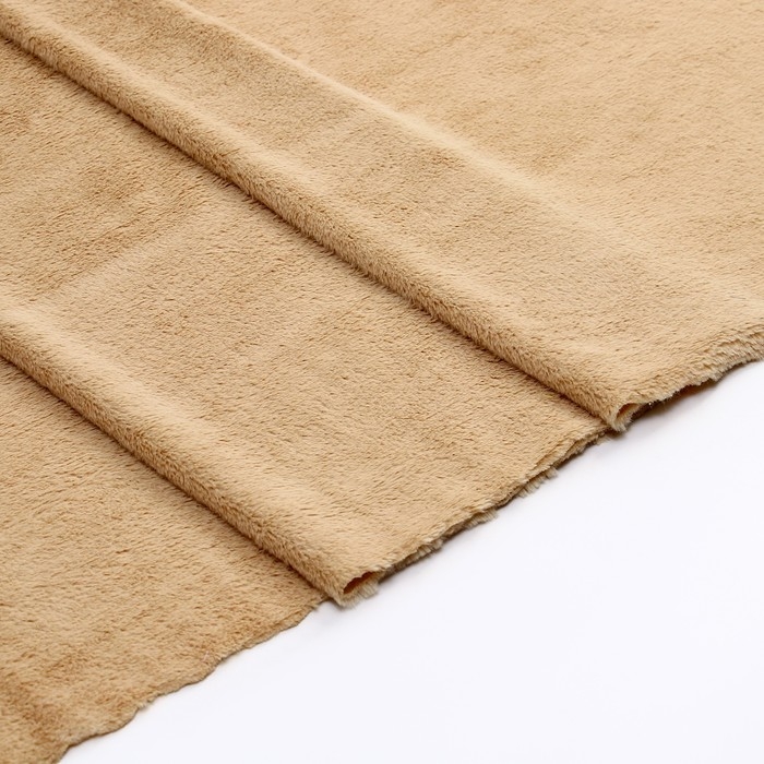 Лоскут &laquo;Мех&raquo; на трикотажной основе, 100 &times; 150 см, цвет светло-оранжевый