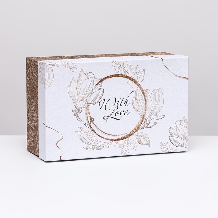 Подарочная коробка "С любовью",прямоугольная ,27 х 17 х 11 см