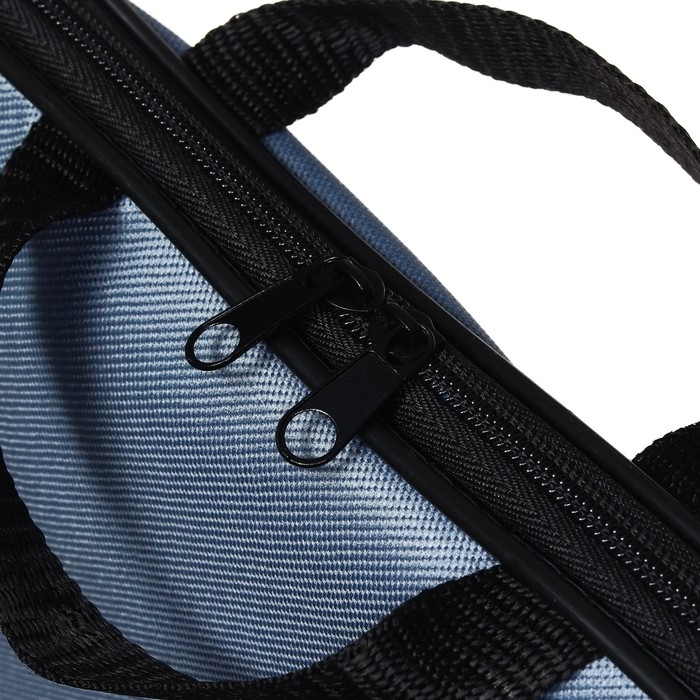 Папка с ручками текстильная А4, 350 х 270 х 20 мм, Calligrata Папка с ручками текстильная А4, 350 х 270 х 20 мм, Calligrata "Офис", нейлон 600D, двуцветный кант, серая