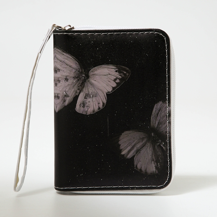 Кошелёк детский на молнии «Выбражулька», цвет чёрный Кошелёк детский на молнии «Выбражулька», цвет чёрный