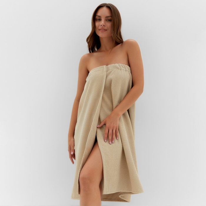 Полотенце Этель, цв. бежевый, жен. парео 75х150 см, 100% полиэстер, 300 г/м2 Полотенце Этель, цв. бежевый, жен. парео 75х150 см, 100% полиэстер, 300 г/м2