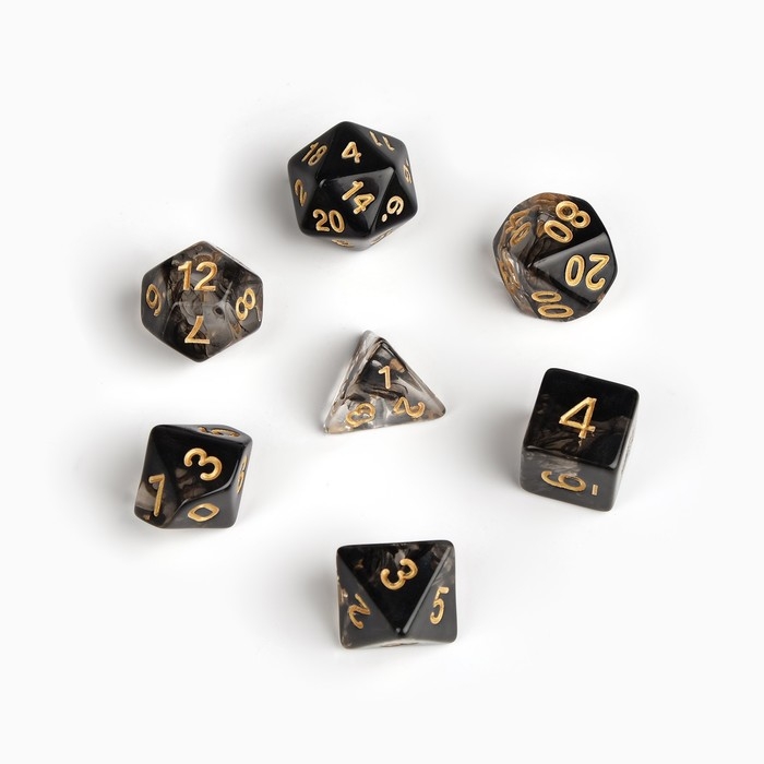 Набор кубиков для D&D (Dungeons and Dragons, ДнД), серия: D&D, "Время игры. Туман", 7 шт