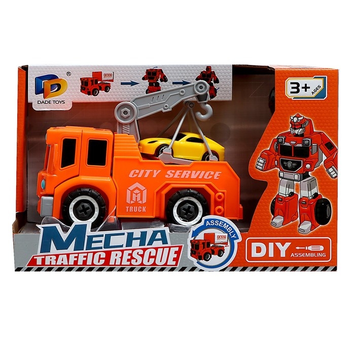 Конструктор винтовой &laquo;Эвакуатор&raquo;, 2 в 1 робот-машина