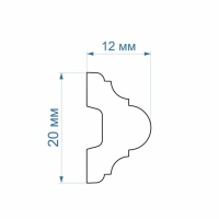 Молдинг белый 20х12х2000мм Молдинг белый 20х12х2000мм