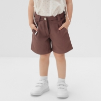 Шорты для девочки MINAKU: Casual collection KIDS цвет шоколадный, рост 122 Шорты для девочки MINAKU: Casual collection KIDS цвет шоколадный, рост 122
