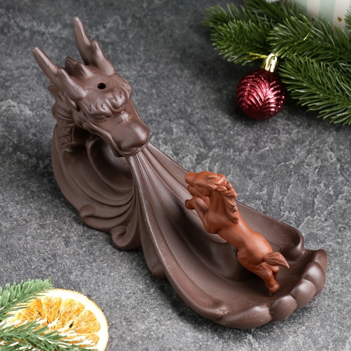 Подставка для благовоний Подставка для благовоний "Конь и дракон" 23х9х12см