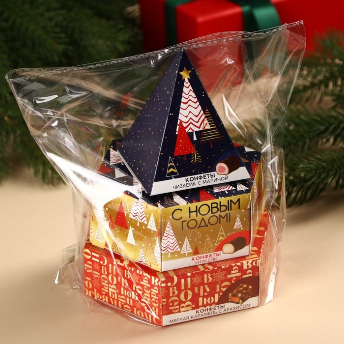 Новогодний подарочный набор конфет в подарочной коробке &laquo;С новым годом&raquo;, 250 г