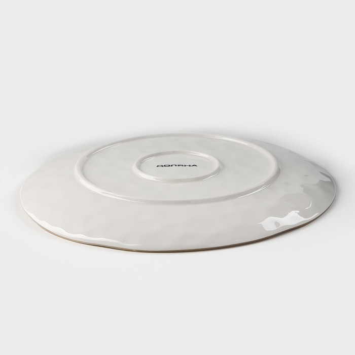 Тарелка фарфоровая Доляна &laquo;Космос&raquo;, d=27,5 см, цвет красный