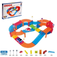 Конструктор магнитный &laquo;Магический трек&raquo;, машинка ездит от батареек, 72 детали