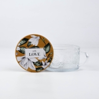 Кружка с крышкой стеклянная Дорого внимание «With love», 450 мл Кружка с крышкой стеклянная Дорого внимание «With love», 450 мл