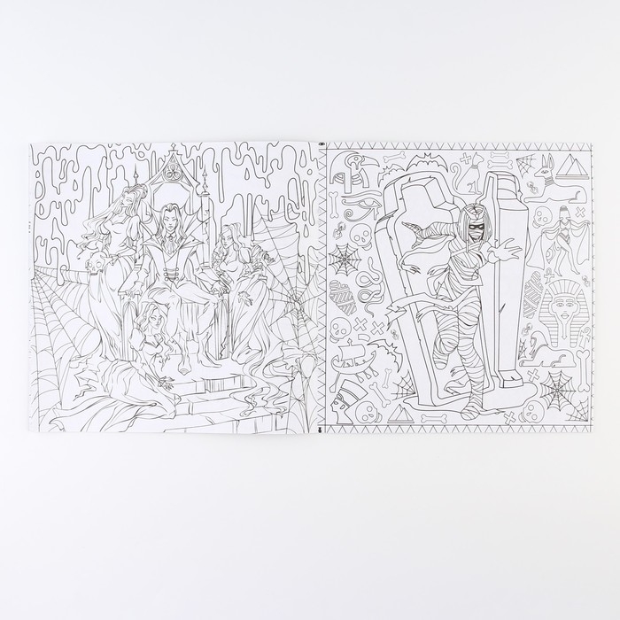 Раскраска-антистресс на хэллоуин &laquo;Ведьмочка&raquo;, 20 стр.