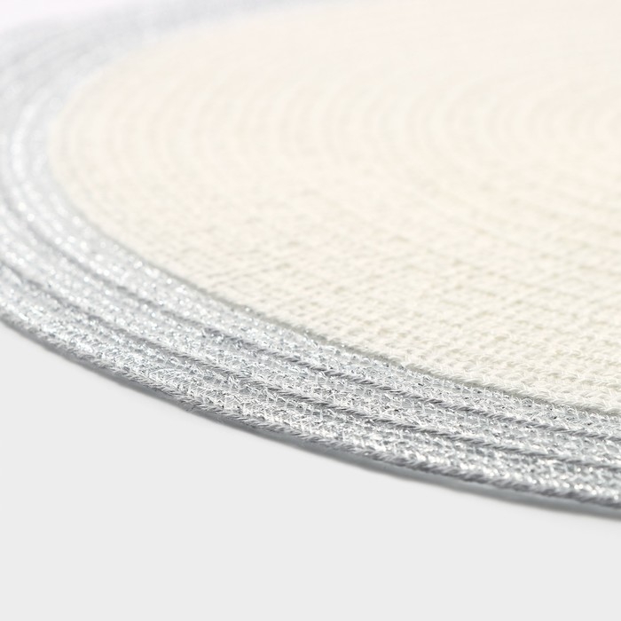 Салфетка сервировочная на стол Доляна «Лана», d=38 см, цвет белый Салфетка сервировочная на стол Доляна «Лана», d=38 см, цвет белый