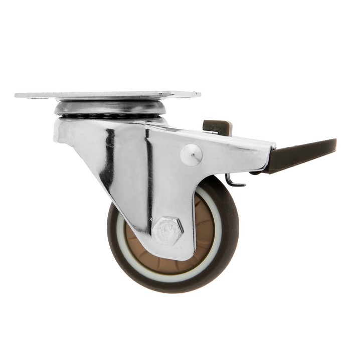 Колесо мебельное CAPPIO d=50,с стопором, поворотное, мягкий ход, покрытие TPR Колесо мебельное CAPPIO d=50,с стопором, поворотное, мягкий ход, покрытие TPR