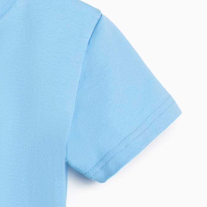 Футболка детская Basic line цвет голубой, рост 104
