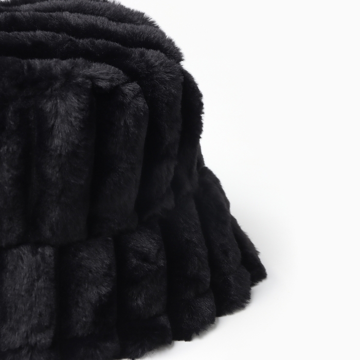 Панама зимняя MINAKU, цвет черный, р-р 56-58