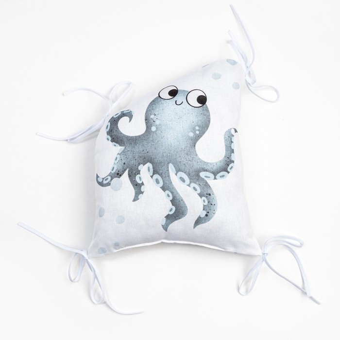 Бортики в кроватку Крошка Я &laquo;Морские друзья&raquo; (60х42см- 2шт, 30х42см- 4шт,30х30см- 4шт),100% хлопок