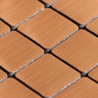 Панель самоклеящаяся 30*30см мягкая, клетка медь