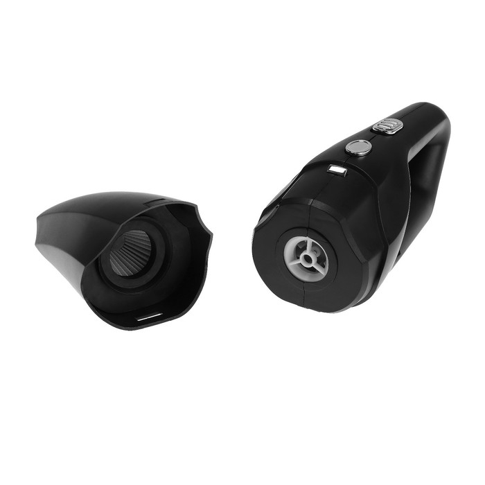 Пылесос автомобильный, беспроводной, 2 насадки, 120 Вт, 12 В, черный Пылесос автомобильный, беспроводной, 2 насадки, 120 Вт, 12 В, черный