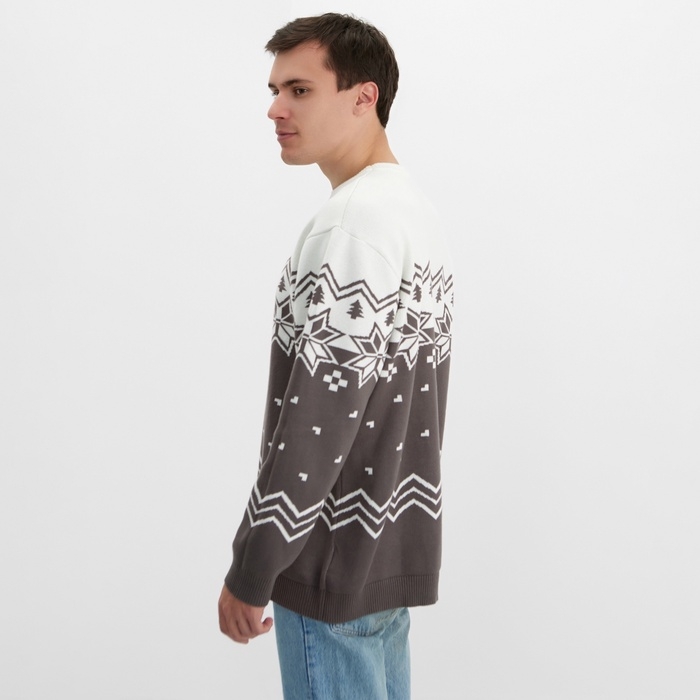 Новый год. Джемпер вязаный KAFTAN Scandinavia размер 54, серый