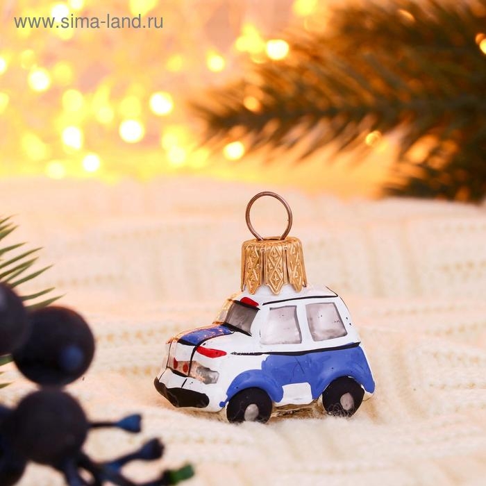 Елочное украшение Елочное украшение "Полицейская машина" (мини серия "вс") h-5 см