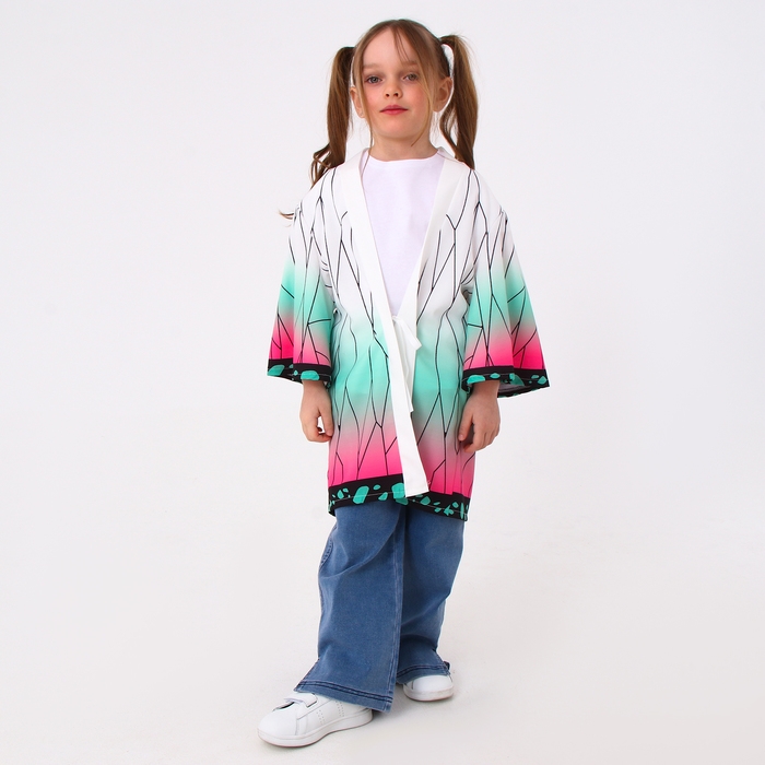 Карнавальное хаори &laquo;Демонический клинок&raquo;, рост 98-152 см, цвет белый