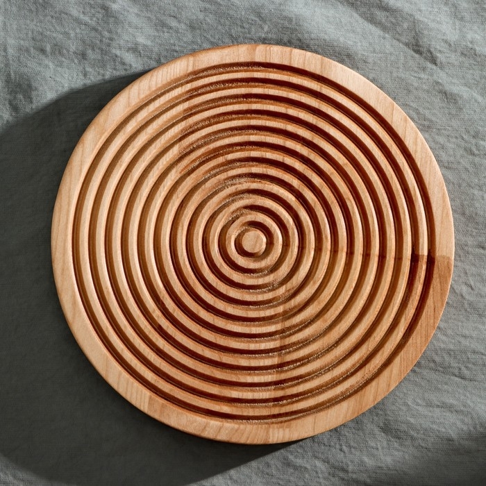 Доска разделочная для подачи и сервировки Adelica &laquo;Олимп&raquo;, d=20&times;1,8 см, берёза