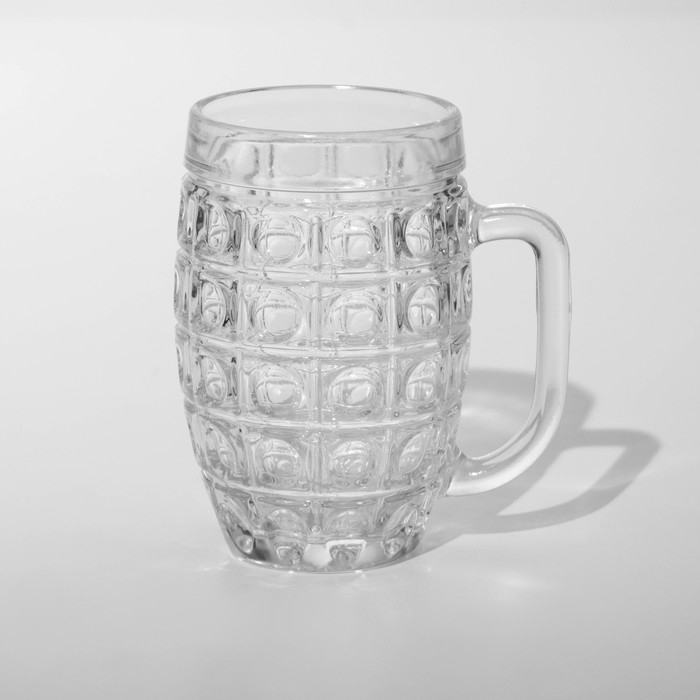 Кружка для пива &laquo;Линза/Ромб&raquo;, 500 мл, стеклянная, МИКС
