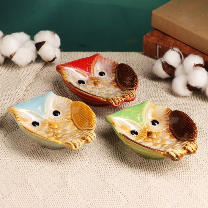 Подставка для мелочей Подставка для мелочей "Совушка" 12х10х3см, микс