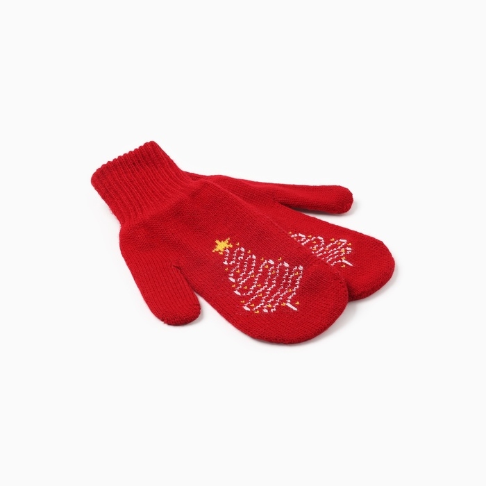 Женские варежки в подарочной коробке Женские варежки в подарочной коробке "С новым годом" р.19