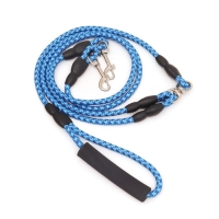 Сворка для двух собак, 1,5 м х 0.8 см, синяя Сворка для двух собак, 1,5 м х 0.8 см, синяя