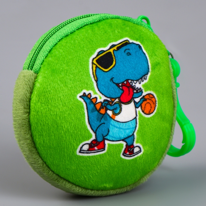 Кошелёк детский для мальчика в шоубоксе «Динозаврик», плюш, цвет МИКС Кошелёк детский для мальчика в шоубоксе «Динозаврик», плюш, цвет МИКС