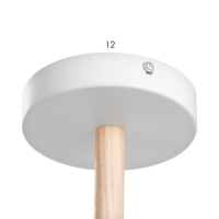 Люстра "Паула" 3х60Вт Е27 Белый, дерево 58х58х30см Люстра "Паула" 3х60Вт Е27 Белый, дерево 58х58х30см