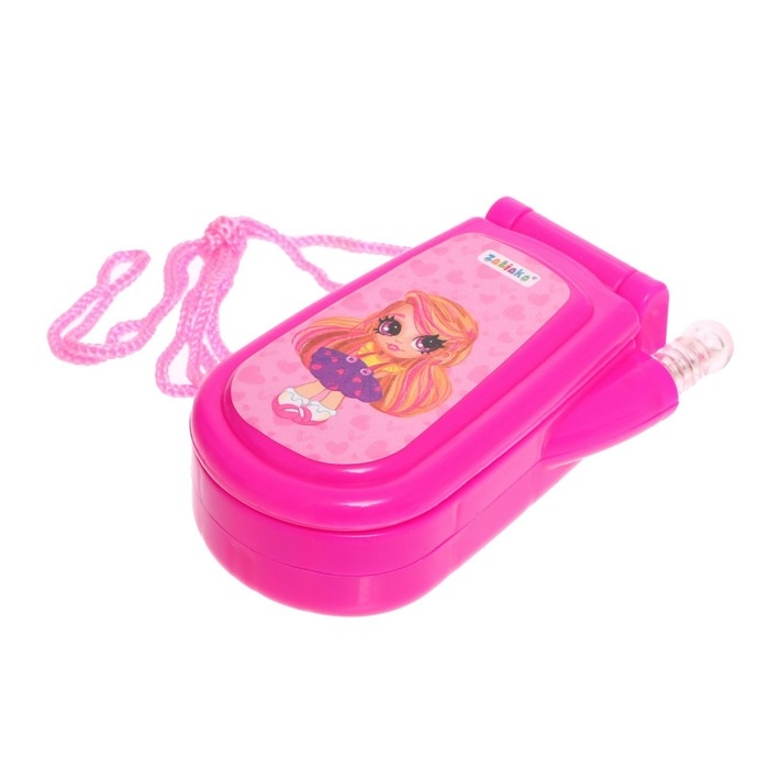 Музыкальный телефон &laquo;Девчонки&raquo;, русская озвучка, световые эффекты, работает от батареек, МИКС