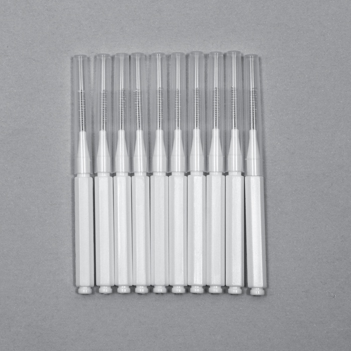 Щёточки - мини для бровей и ресниц, набор - 10 шт, 7 &times; 0,5 см, цвет белый