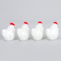 Миниатюра кукольная &laquo;Курочка&raquo;, набор 4 шт., размер 1 шт. &mdash; 1,1 &times; 2,1 &times; 2,5 см