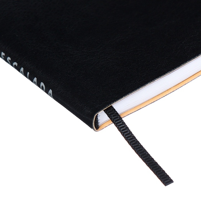 Книжка д/зап лог и парол А7+ 56л ESCALADA, мяг обл, иск кож, тис ф, ляс, бл 70г/м&sup2;, чёрный