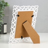 Фоторамка пластик 10х15 см "Сердца" белая 21х16х0,9 см Фоторамка пластик 10х15 см "Сердца" белая 21х16х0,9 см