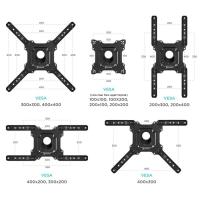 Кронштейн ONKRON M4, для ТВ, наклонно-поворотный, 32"-65", 55-500 мм от стены, черный Кронштейн ONKRON M4, для ТВ, наклонно-поворотный, 32"-65", 55-500 мм от стены, черный