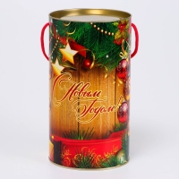 Новый год. Подарочная коробка, тубус &laquo;Подарки&raquo; 120х220мм.