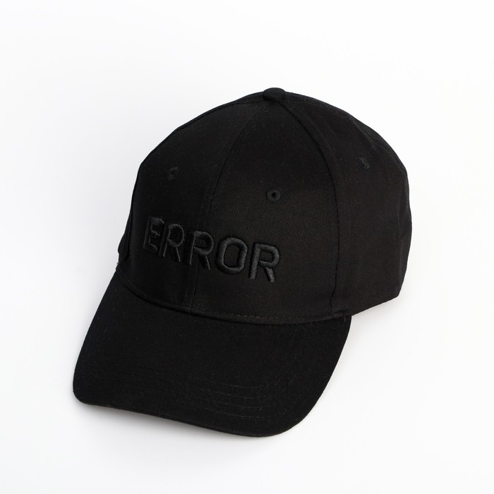 Кепка мужская Error, цвет чёрный, р-р 56 Кепка мужская Error, цвет чёрный, р-р 56