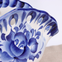 Салфетница &laquo;Ракушка&raquo;, гжель