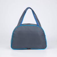 Сумка спортивная женская на молнии, средний размер, цвет серый/голубой Сумка спортивная женская на молнии, средний размер, цвет серый/голубой