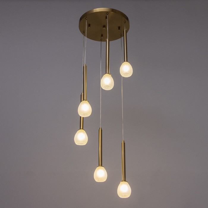 Светильник "Жаклин" 6х3Вт G4 бронза 30х30х180см