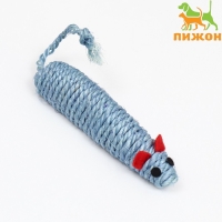 Игрушка сизалевая "Длинная мышь", 14,5 см, синяя Игрушка сизалевая "Длинная мышь", 14,5 см, синяя