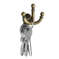 Крючок мебельный ТУНДРА TKT006, трехрожковый, бронза Крючок мебельный ТУНДРА TKT006, трехрожковый, бронза