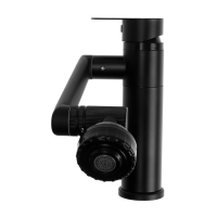 Смеситель для раковины ZEIN Z3509, поворотный излив 360°, картридж 35 мм, латунь, черный Смеситель для раковины ZEIN Z3509, поворотный излив 360°, картридж 35 мм, латунь, черный