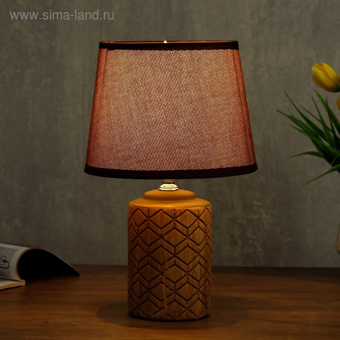 Лампа настольная 08938/1 E14 40Вт кофе 17х17х30 см RISALUX