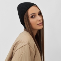 Чепчик женский MIST с шерстью кролика, р-р 56 см, черный Чепчик женский MIST с шерстью кролика, р-р 56 см, черный