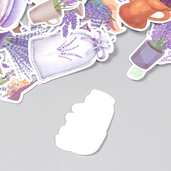 Наклейки для творчества Наклейки для творчества "Лаванда" набор 50 шт 4х8 см