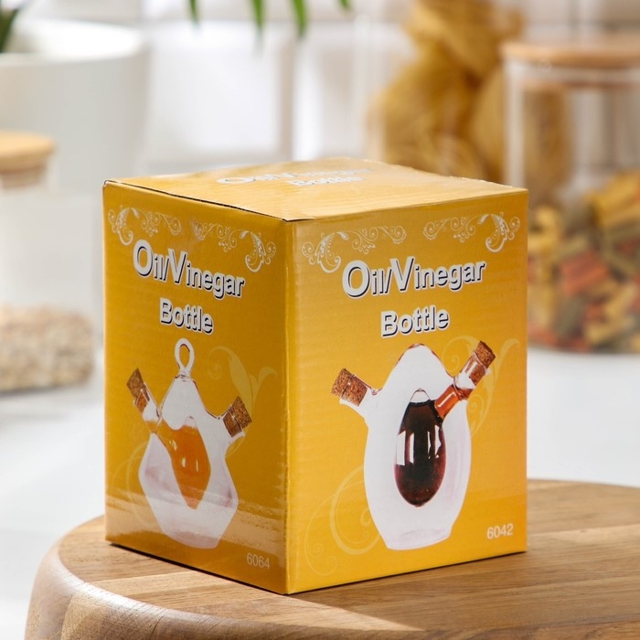 Бутыль стеклянная для соусов и масла 2 в 1 &laquo;Фьюжн. Рыбка&raquo;, 420/50 мл, 12,4&times;10&times;12 см